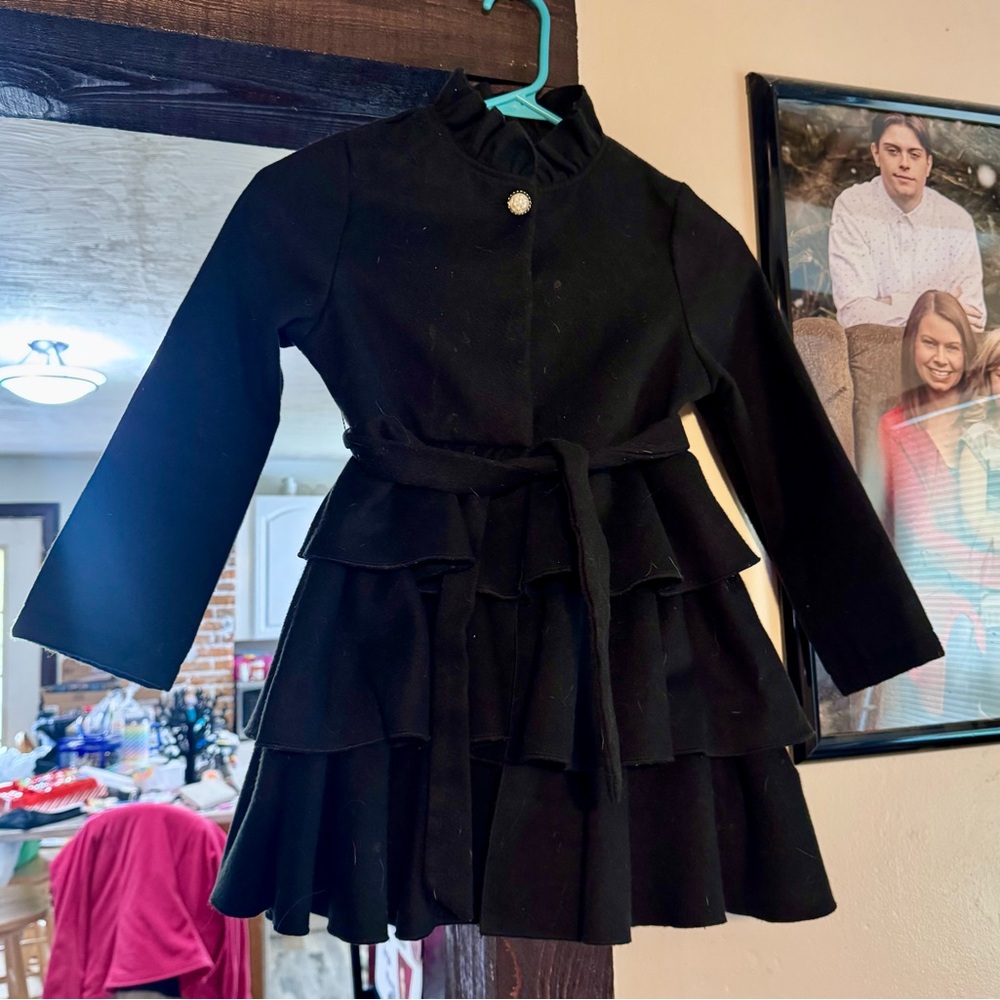 Black Kids Pea Coat